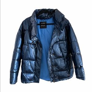 Blue Zara Basics Coat